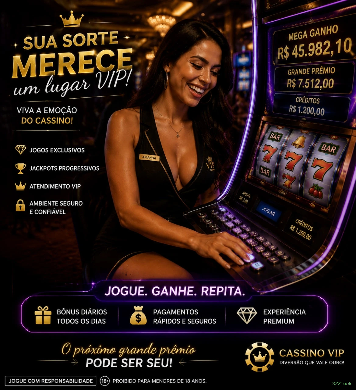 Bônus boas-vindas 377luck R$100